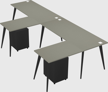 Modern l-shaped office desk