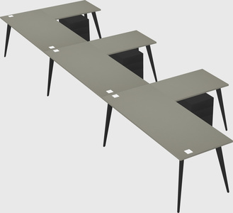 Modern l-shaped office desk