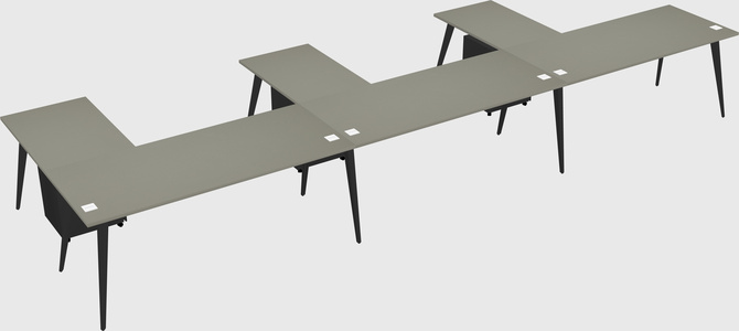 Modern l-shaped office desk