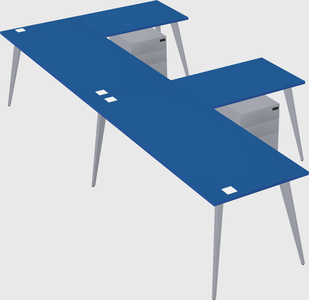 Modern l-shaped office desk