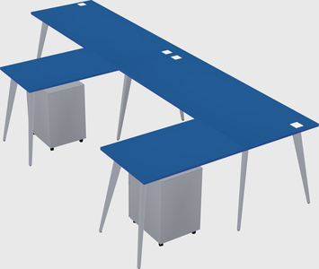 Modern l-shaped office desk
