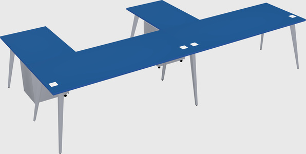 Modern l-shaped office desk