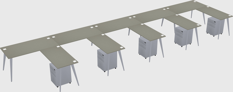 Modern L-shaped Office Desk