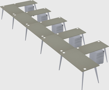 Modern l-shaped office desk
