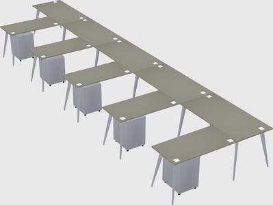 Modern l-shaped office desk