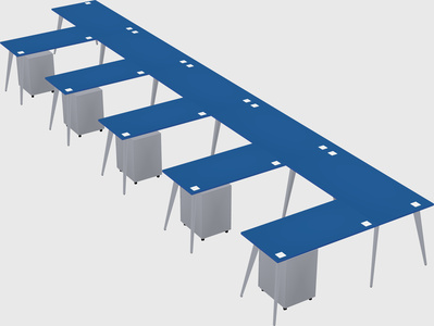 Modern l-shaped office desk