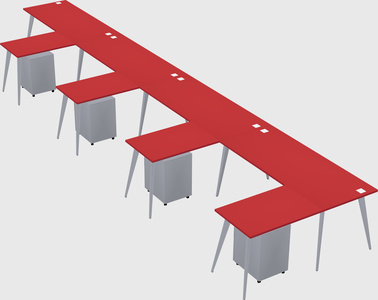 Modern l-shaped office desk