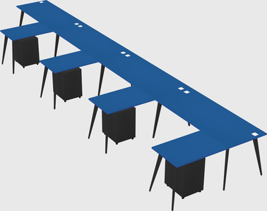 Modern l-shaped office desk