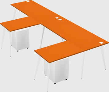 Modern l-shaped office desk