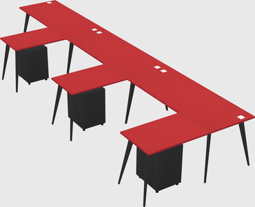Modern l-shaped office desk