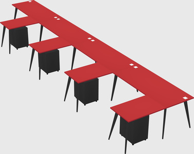 Modern l-shaped office desk