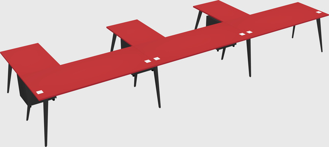 Modern l-shaped office desk