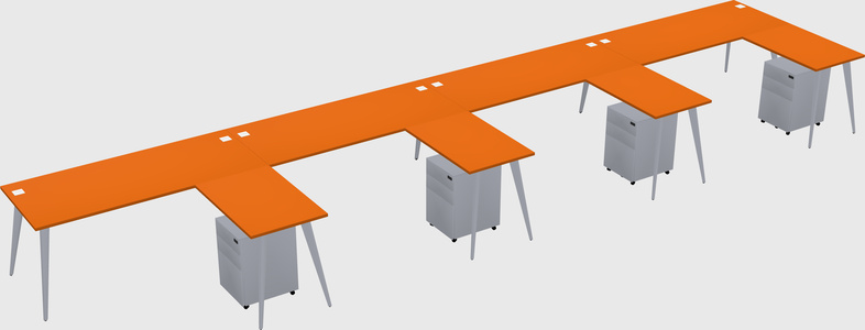 Modern L-shaped Office Desk