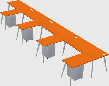 Modern l-shaped office desk