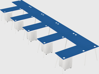 Modern l-shaped office desk