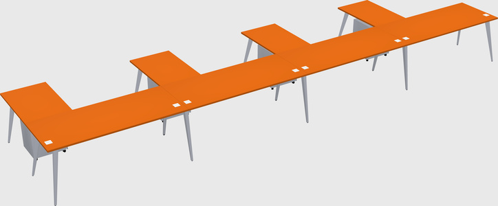 Modern l-shaped office desk