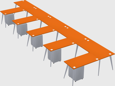 Modern l-shaped office desk