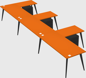 Modern l-shaped office desk