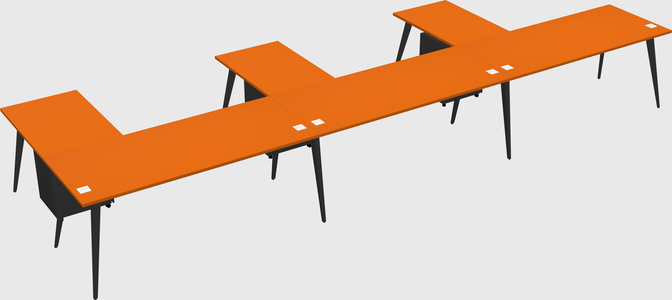 Modern l-shaped office desk