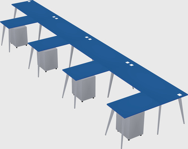 Modern l-shaped office desk