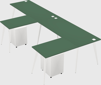 Modern l-shaped office desk