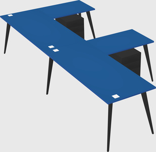 Modern l-shaped office desk