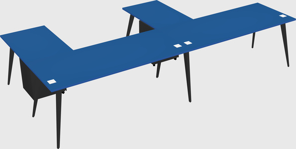 Modern l-shaped office desk