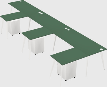 Modern l-shaped office desk