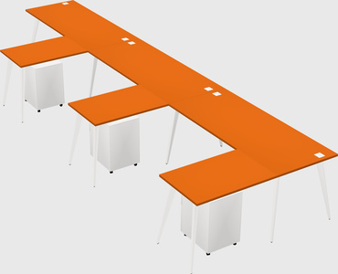 Modern l-shaped office desk