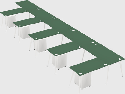 Modern l-shaped office desk