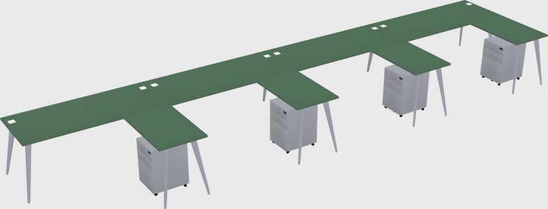 Modern L-shaped Office Desk