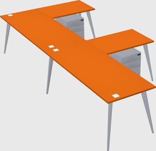 Modern l-shaped office desk