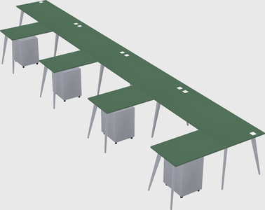 Modern l-shaped office desk