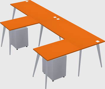 Modern l-shaped office desk