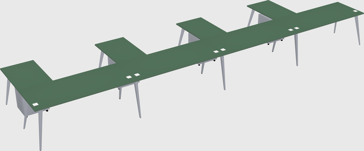 Modern l-shaped office desk