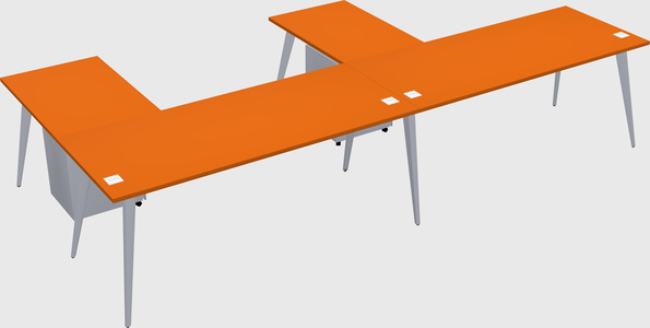 Modern l-shaped office desk