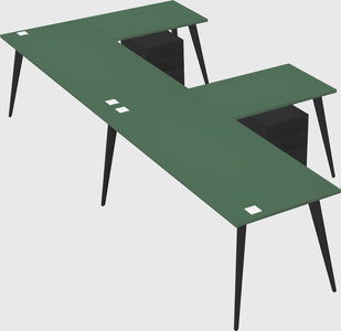 Modern l-shaped office desk