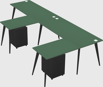 Modern l-shaped office desk