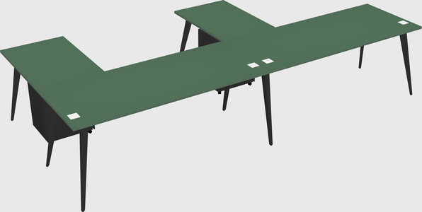 Modern l-shaped office desk