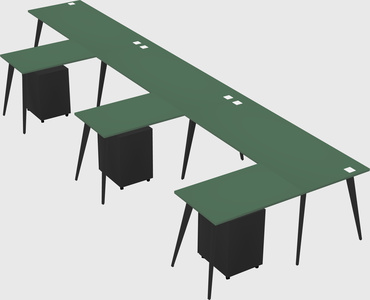 Modern l-shaped office desk