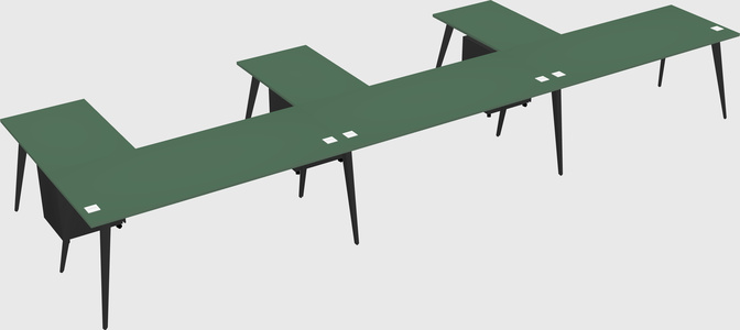 Modern l-shaped office desk