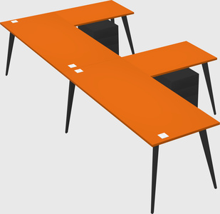 Modern l-shaped office desk