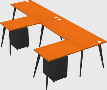 Modern l-shaped office desk