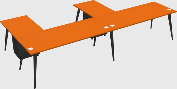 Modern l-shaped office desk