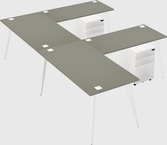 Modern l-shaped office desk
