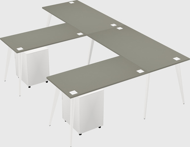 Modern l-shaped office desk