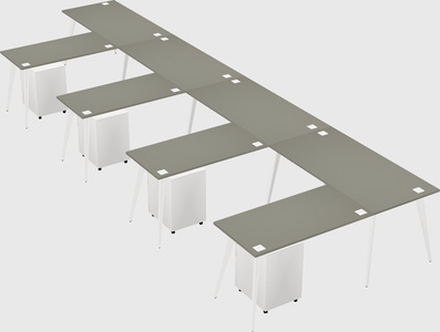 Modern l-shaped office desk