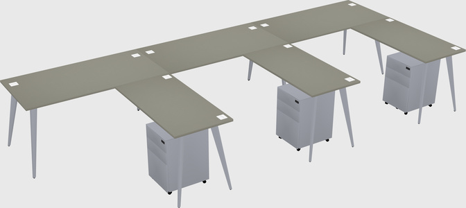 Modern L-shaped Office Desk