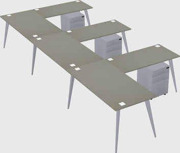 Modern l-shaped office desk