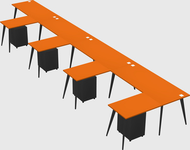 Modern l-shaped office desk